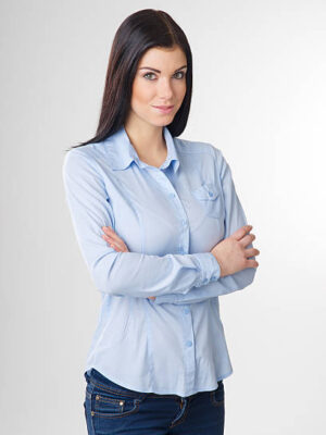 Portrait of happy young business woman